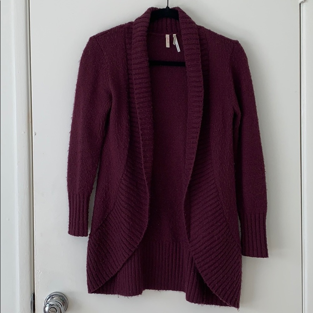 NORDSTROM x FRENCHI | Maroon Long Cardigan Sweater